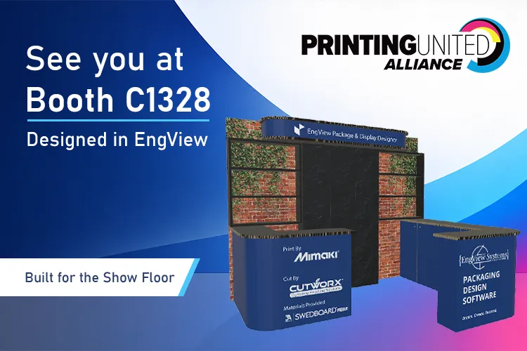 EngView mit einem Bar-inspirierten Messestand auf der PRINTING United Expo 2026