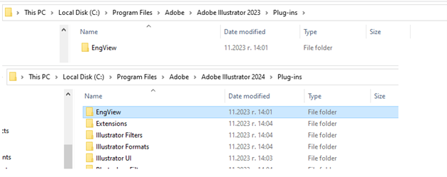 Adobe Illustrator plugin fix version 28.0 for EngView 7.3