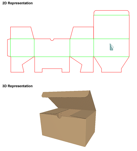 0215a Tuck Top - Snap Bottom Container