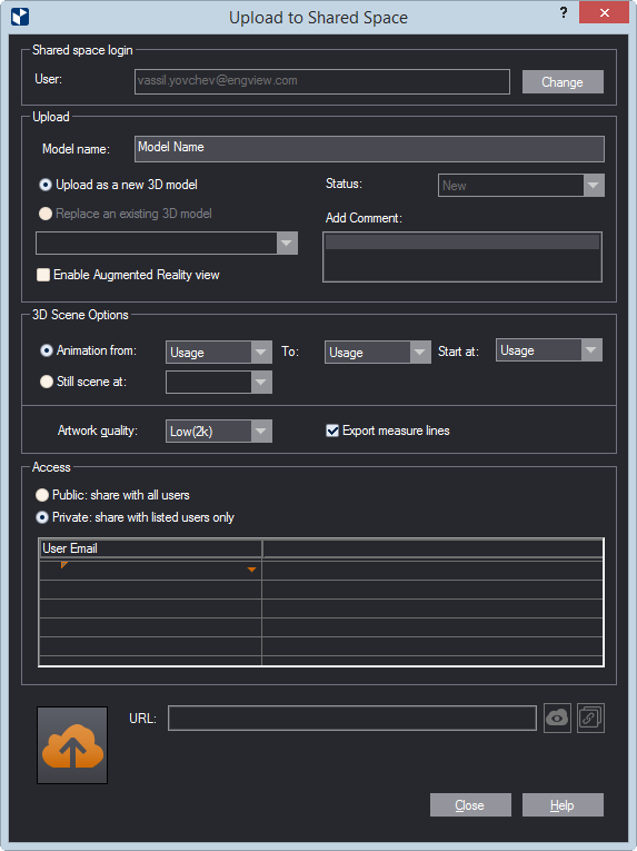 Set Up 3D Model for Upload