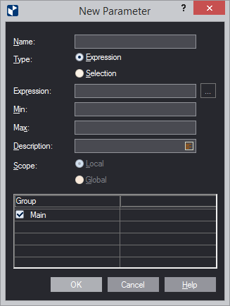 Creating a Parameter