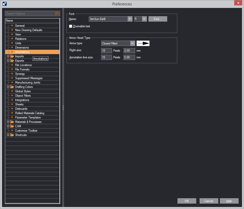 Annotations Pane