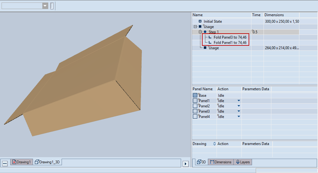 The Joined Panels and Their Folding Angles