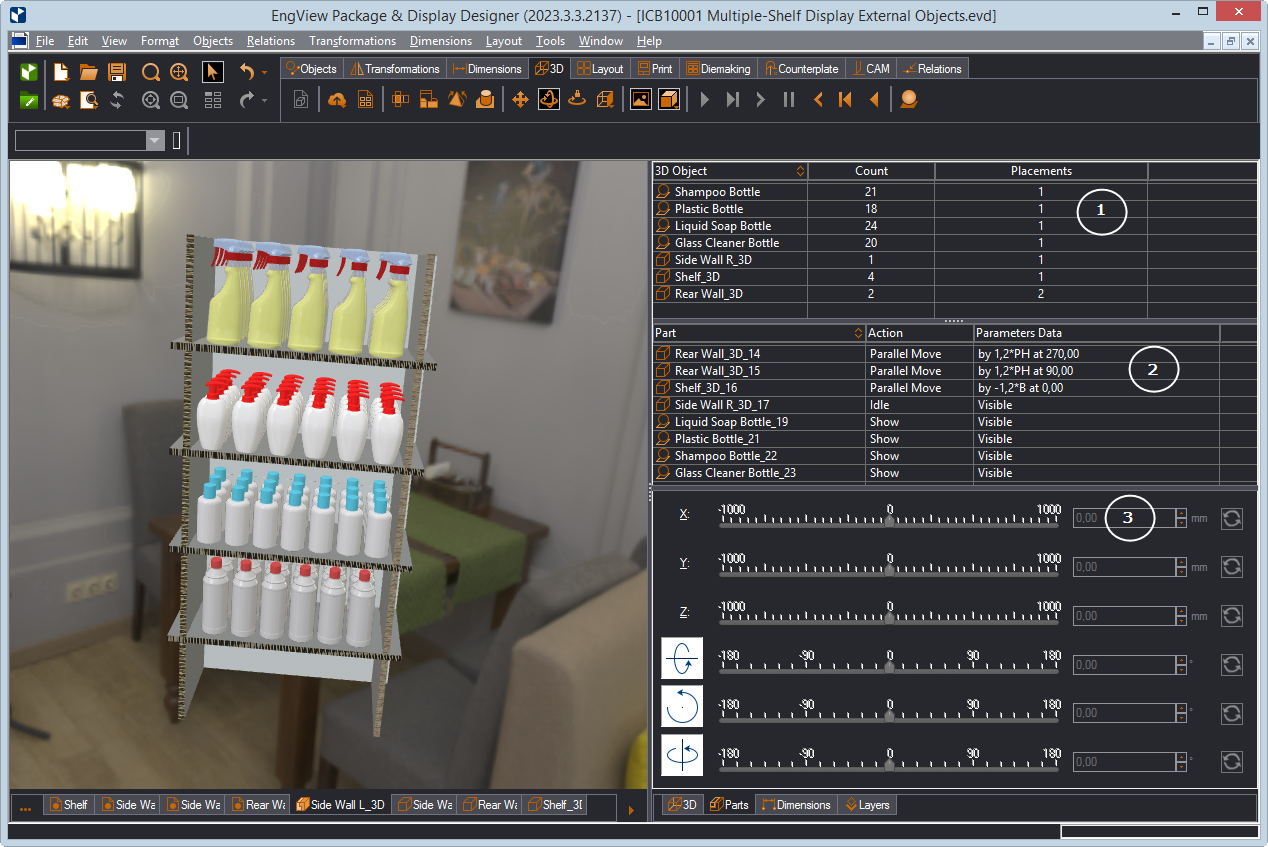 Parts Tab