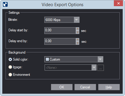 Video Export Settings