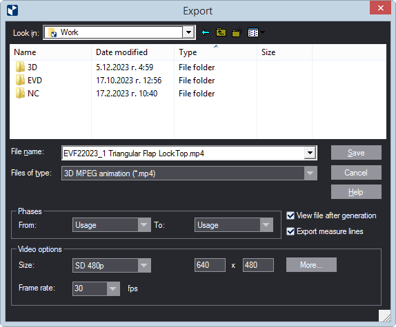 Export to MP4