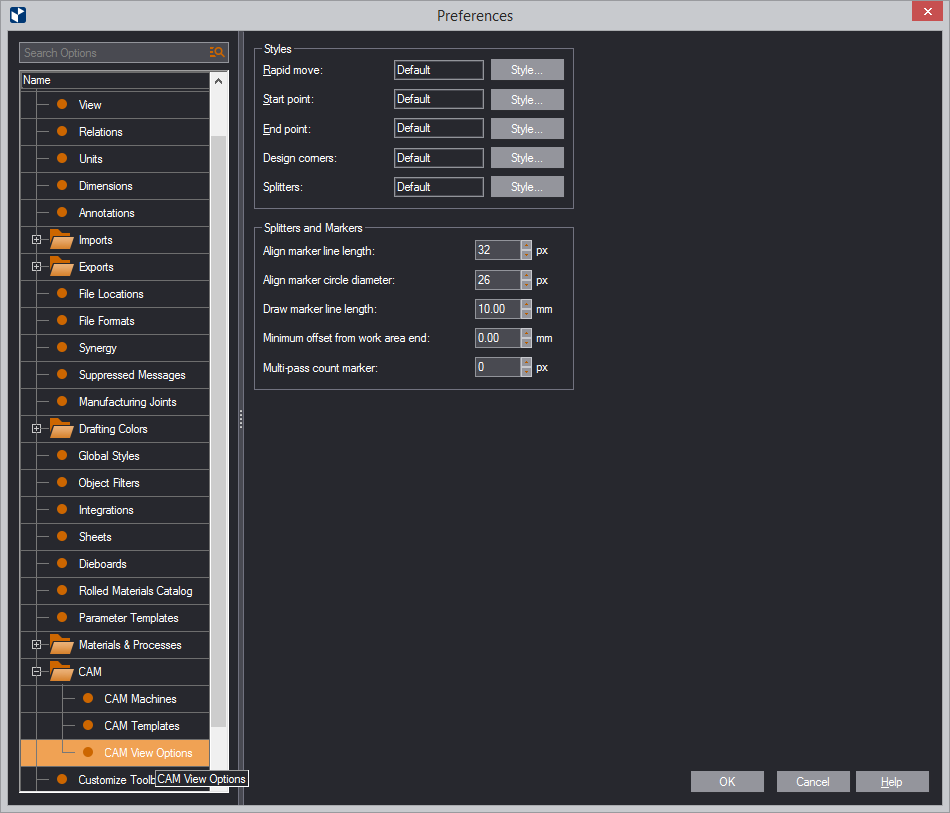 View Options