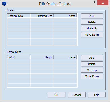 Scale Options Dialog