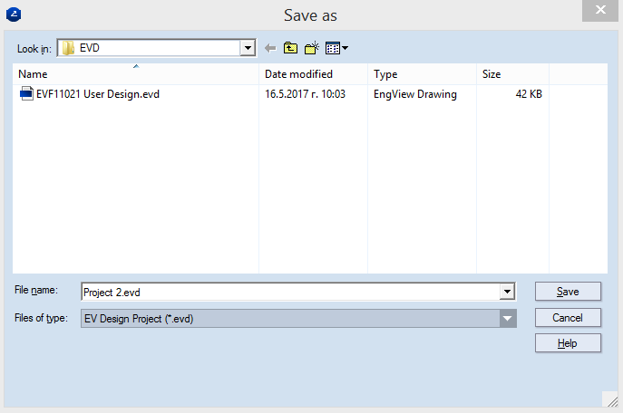 Save As Dialog