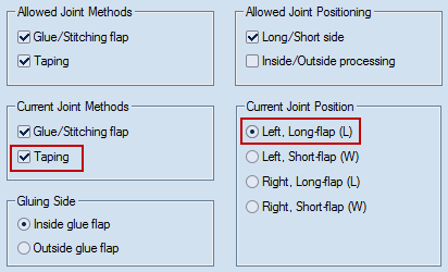 Taping Left Long Flap
