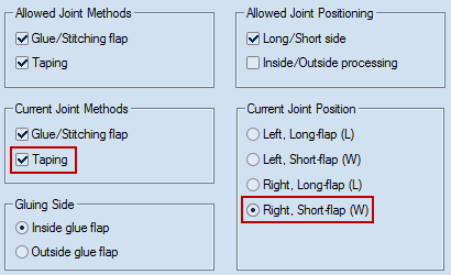 Taping Right Short Flap