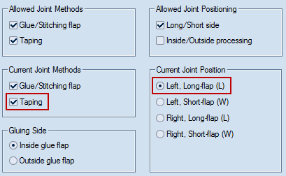 Taping Left Long Flap