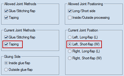 Taping Left Short Flap