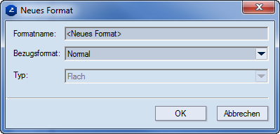 Neues Format erzeugen
