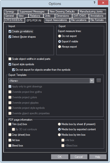 Global PDF/AI Options