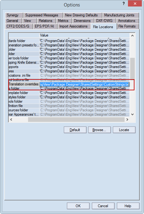 Translations Overrides Row Filled