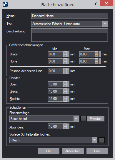 Platte hinzufügen