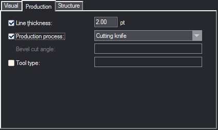 The Production tab